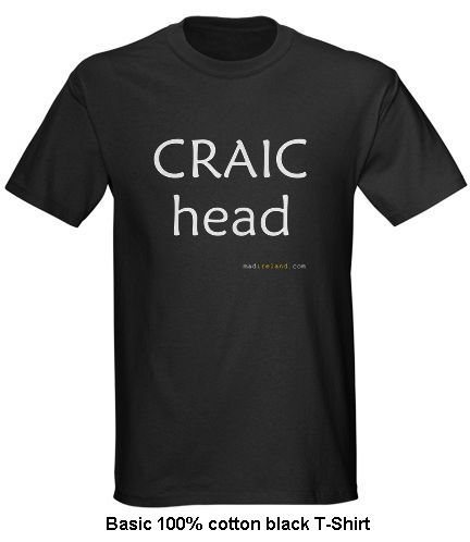 irish drinking craic head t shirt