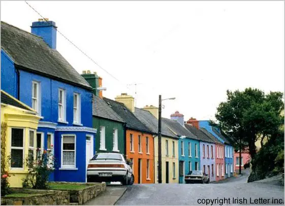 colorful Irish village, Eyeries in southwest